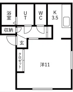 アルカディアコート【1階】の間取り