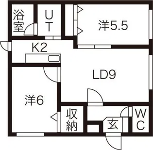 メルキュール白石【1階】の間取り