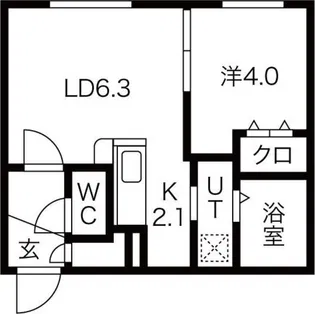 クロシェット【3階】の間取り