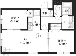 ラグジースペース南平岸【3階】の間取り