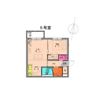 FAVORITE NAKANOSHIMA(フェイバリト中の島)【4階】の間取り