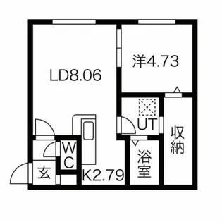 インフィニト平岸一条【4階】の間取り