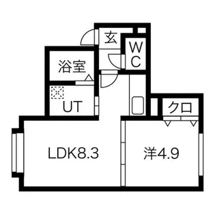 アスティ平岸【1階】の間取り