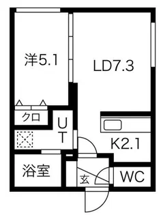 ヴェスタ平岸【4階】の間取り
