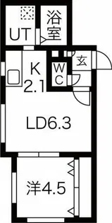 ウルス平岸【1階】の間取り