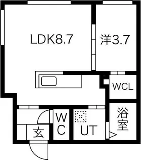 ラグナベルデ菊水【4階】の間取り