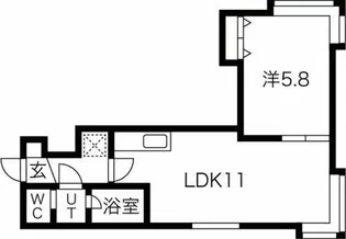 ノーザンライツ【1階】の間取り