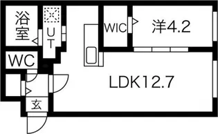 ラグナベルデ北郷(LAGUNA VERDE北郷)【4階】の間取り
