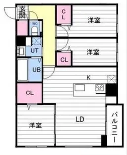 Carrera平岸2nd【2階】の間取り