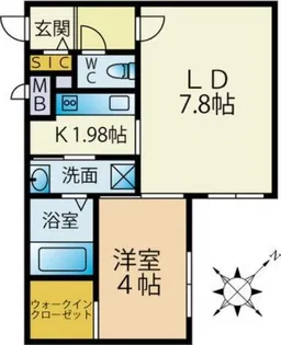 PreDonia南郷【4階】の間取り