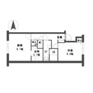 グランメール214【4階】の間取り