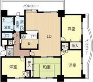 エメラルドグリーン中の島【2階】の間取り
