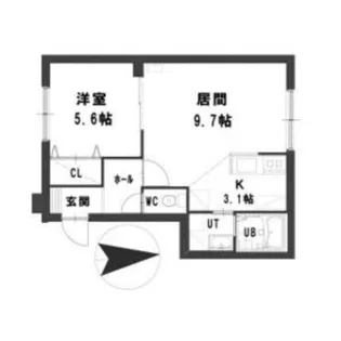 グランメールアンザイ【1階】の間取り