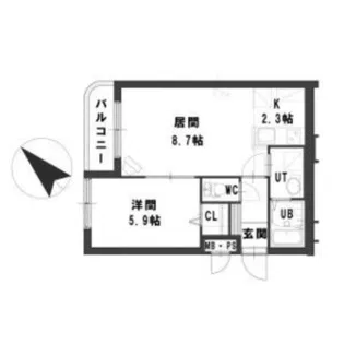 グランメール南郷東【4階】の間取り