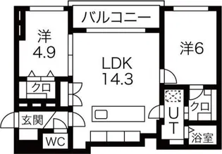 GALUSIA【1階】の間取り