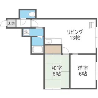 アーバン北郷【203号室】の間取り