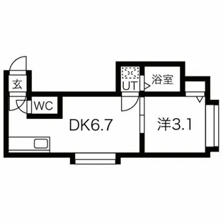 サンモール南郷【102号室】の間取り