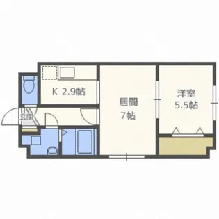 ベルファーレ平岸【407号室】の間取り