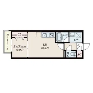 S-RESIDENCE南郷clarity【2階】の間取り