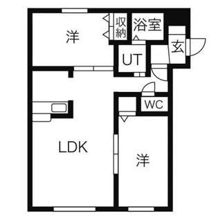 キューブ美園6・8【4階】の間取り