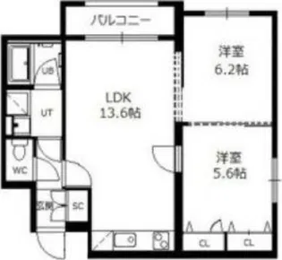 クレストパレス菊水【2階】の間取り
