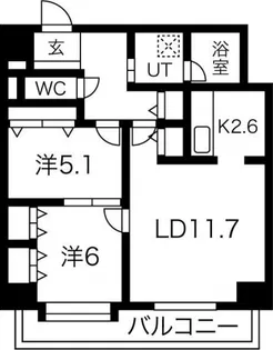 ニューノース弐番館【5階】の間取り