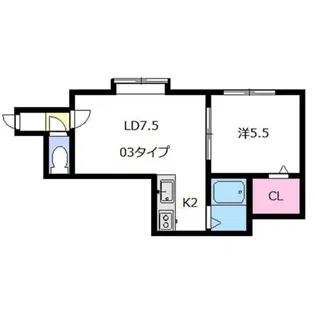 DOME COURT【103号室】の間取り