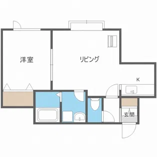 リバーサイドテラスアーク【205号室】の間取り
