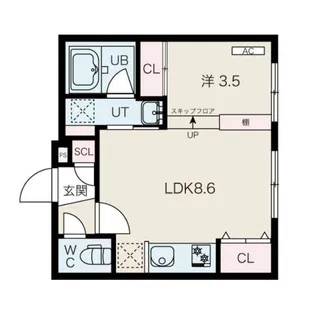 プエンテ豊平【3階】の間取り