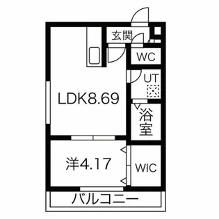 パークサイト東札幌【3階】の間取り