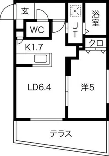 E-Town平岸【1階】の間取り