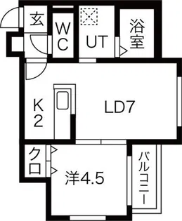 CLASSY.月寒西【4階】の間取り