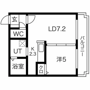 カルムハピネス南郷【402号室】の間取り