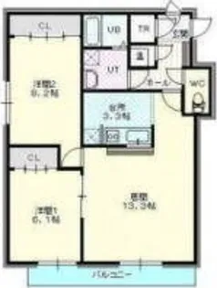 カトレア月寒東3【101号室】の間取り