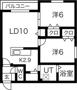 Salone南郷(サローネ南郷)【2階】の間取り
