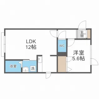 フォーシス中の島II【101号室】の間取り