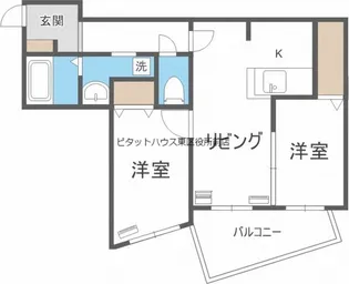 コローレ琴似【103号室】の間取り