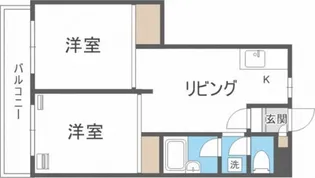 アルファスクエア北18条【2階】の間取り