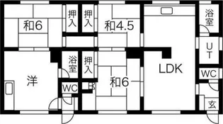 メニーズコート創成北【2階】の間取り