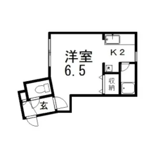 JKステージN14B【201号室】の間取り