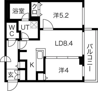 クラッセ札幌シティアクシア・サウステラス【5階】の間取り