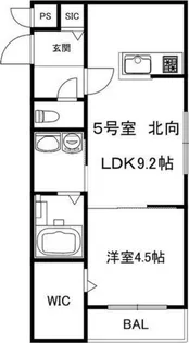 セラヴィ.SE【405号室】の間取り