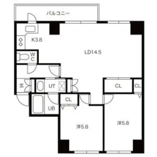 ダイアパレス元町南【6階】の間取り