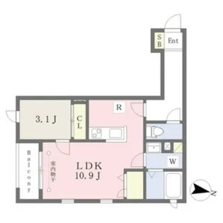 エスアール元町【3階】の間取り