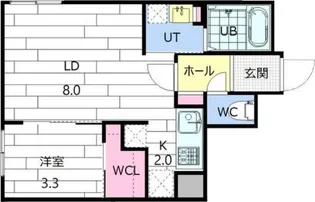 LIISA北大EAST【1階】の間取り
