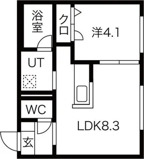葉月【4階】の間取り