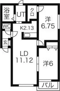 レジデンス苗穂本町【3階】の間取り