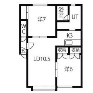 金盛マンション B棟【3階】の間取り
