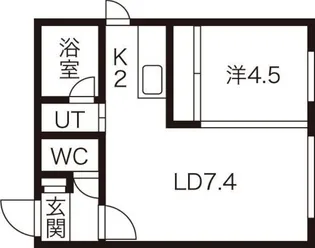 アーバンテラス北26条II【1階】の間取り