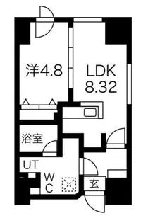 ルラシオン札幌駅前【8階】の間取り